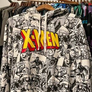 Marvel X-Men comic book print hoodie
